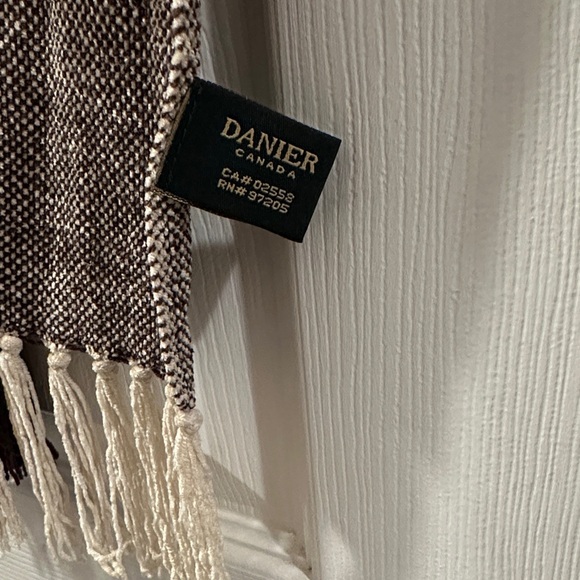 Daniel Brown and Cream Chenille Fringed Scarf - Picture 4 of 5